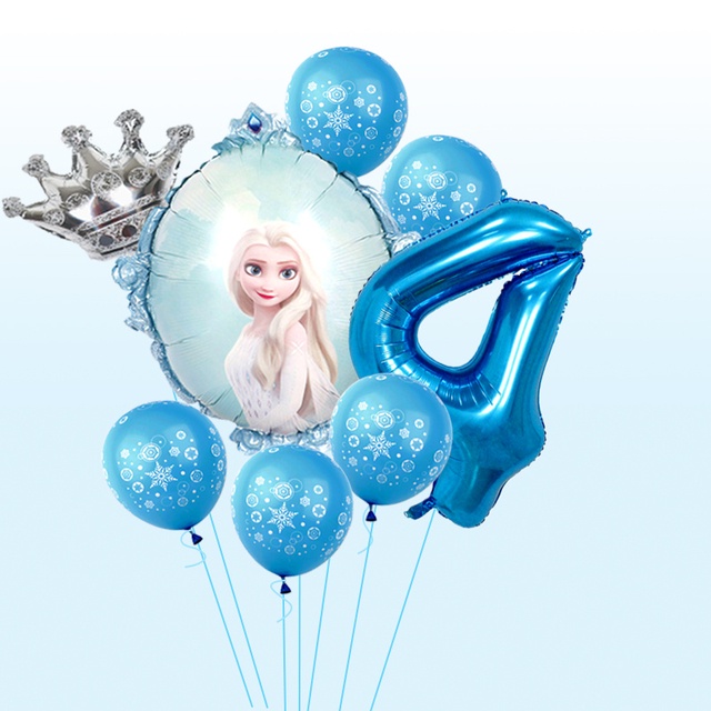 DISNEY Bong Bóng Lá Nhôm Hai Mặt Hình Công Chúa Băng Giá Aisha Anna Bạch Tuyết Dành Cho Trang Trí Tiệc Sinh Nhật Bé