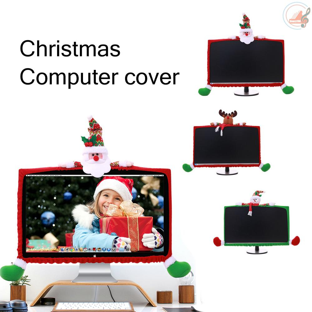 Santa Claus Snowman Design Notebook Computer Cover Red Green Pretty Christmas Decoration Supplies Xmas Home Office Ornament