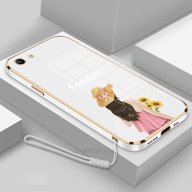 ốp lưng oppo f1s a83 a57 Ốp Điện Thoại TPU Silicon Viền Mạ Màu Hình Cô Gái Xinh Đẹp Cho oppo f1s a83 a57