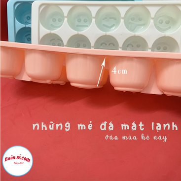 Khay đá, khuôn thạch mặt cười (MS: 6925) nhựa Việt Nhật, vỉ đá làm thạch rau câu, kẹo dẻo cute cho bé –Buôn Rẻ 01240