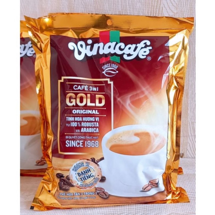 Cà Phê Hòa Tan 3 in 1 Vinacafé Gold 480g (24 gói x 20g) | BigBuy360 - bigbuy360.vn