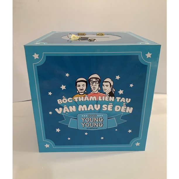 Thùng phiếu mica 10x10x10cm- Thùng bốc thăm mica - Có sẵn ổ khóa