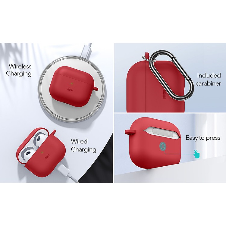 Bao Case ESR Hybrid Protective Bounce Carrying Case dành cho AirPods 3 (2021) - Hàng Nhập Khẩu.