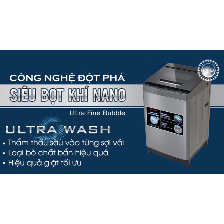 Máy giặt Toshiba Inverter 10 kg AW-DUH1100GV (Miễn phí giao tại HCM-ngoài tỉnh liên hệ shop)