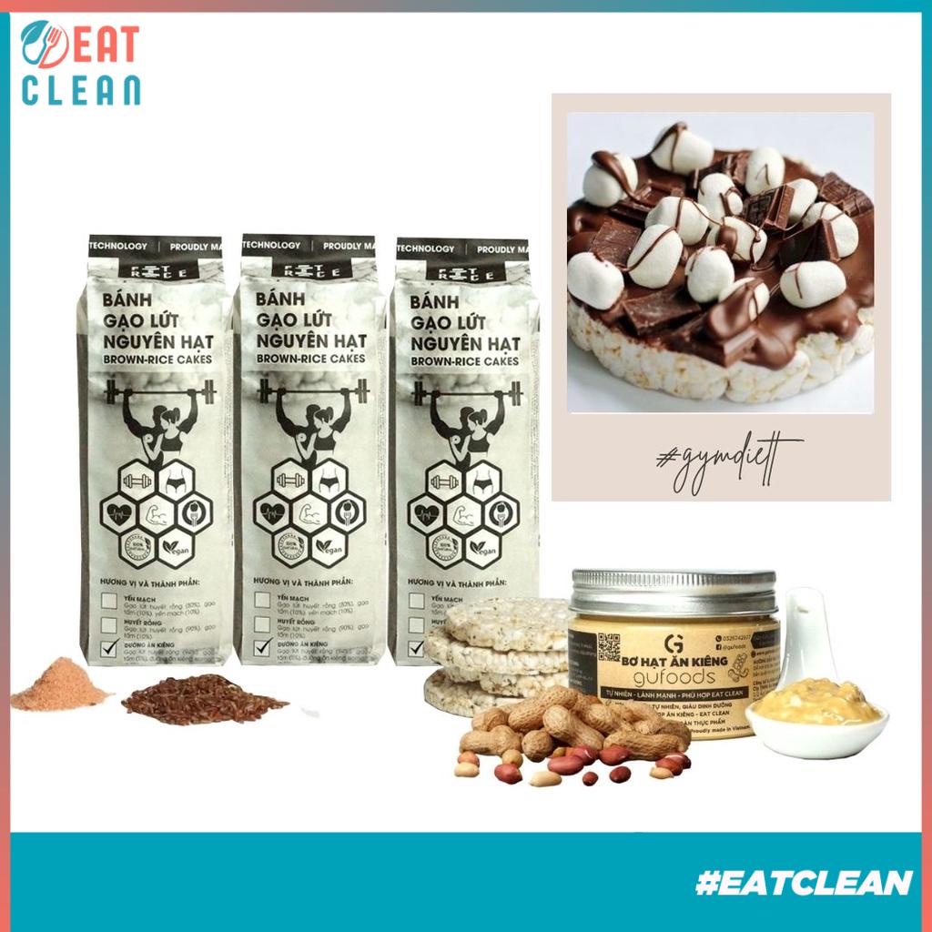 Combo Bánh gạo lứt ăn kiêng FitRice (500g) + Các loại topping - Bữa ăn tiện lợi, Ăn kiêng, Tập gym, Eat clean