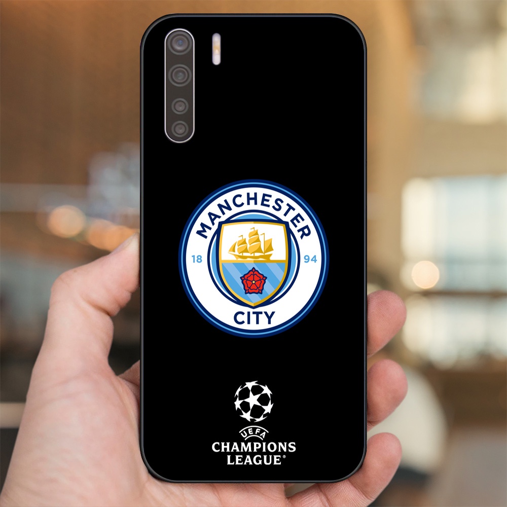 Ốp lưng Oppo A91, Reno 3 viền đen in hình Manchester City MC