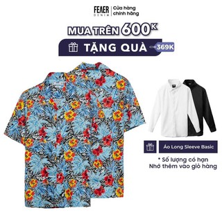 Áo sơ mi nam họa tiết FEAER vải Lụa thoáng mát, không nhăn form suông Floral Camp |new arrival 2021|