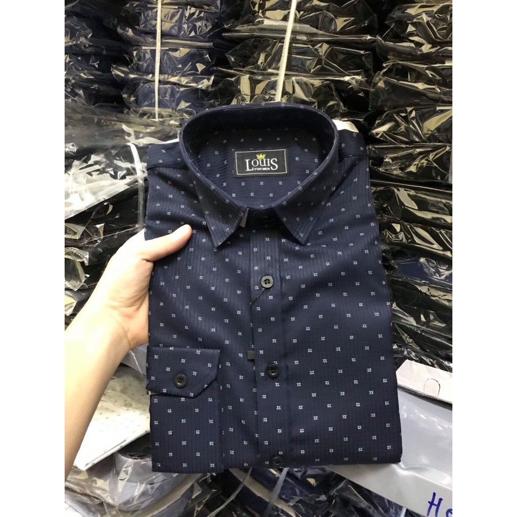 Áo Sơ Mi Nam hoạ tiết Chấm Bi Cao Cấp