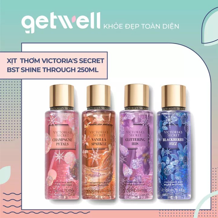 CHAMPAGNE PETALS | BLACKBERRY FIZZ | GLITTERING IRIS | VANILLA SPARKLE Fragrance Mist | Sản Phẩm Xịt Thơm Toàn Thân VS