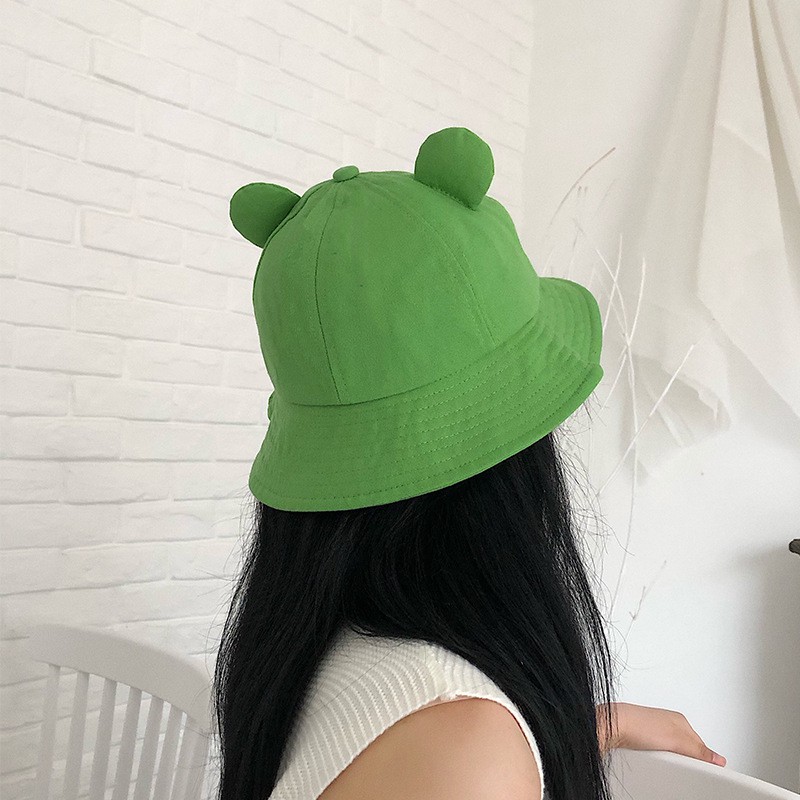 Nón mũ bucket nữ tai bèo hình ếch - nc140