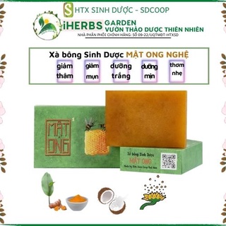 Xà bông mật ong htx sinh dược chính hãng xà phòng nghệ giảm mụn mờ thâm trắng sáng da hiệu quả bánh 100gr