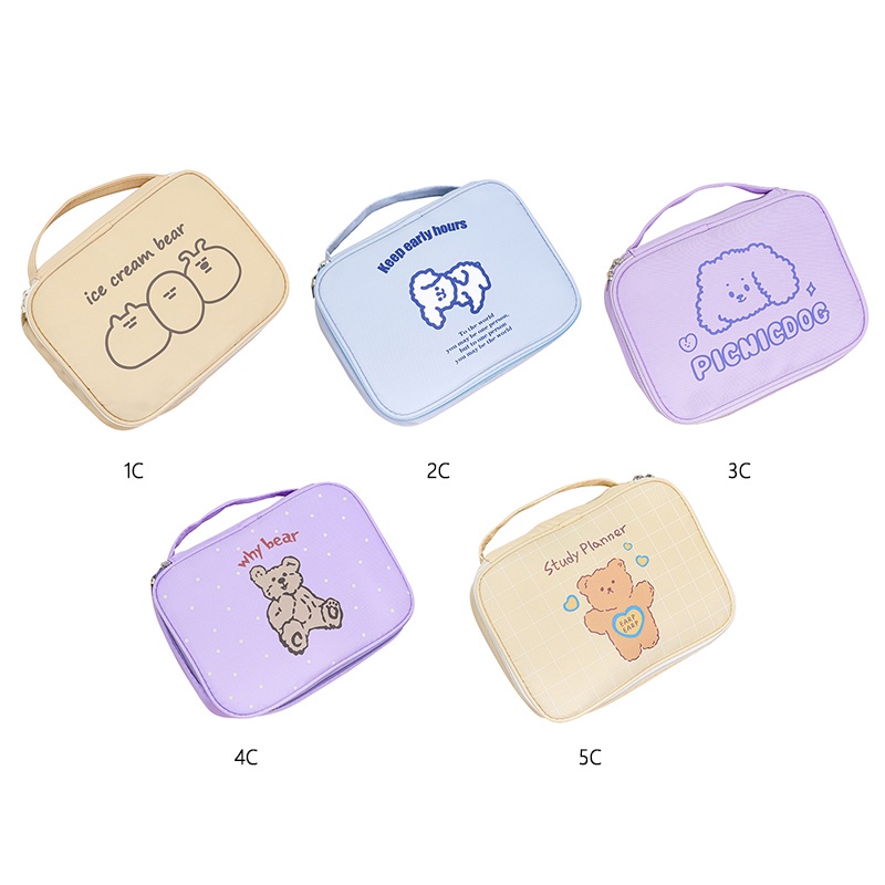 [Hàng mới về] Túi đựng mỹ phẩm bằng nylon chống thấm nước sức chứa lớn tiện lợi cho nữ