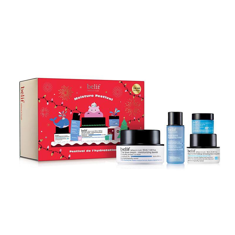 Belif - Set dưỡng da 4 món Belif Moisture Aqua Bomb Dive Into Hydration Set