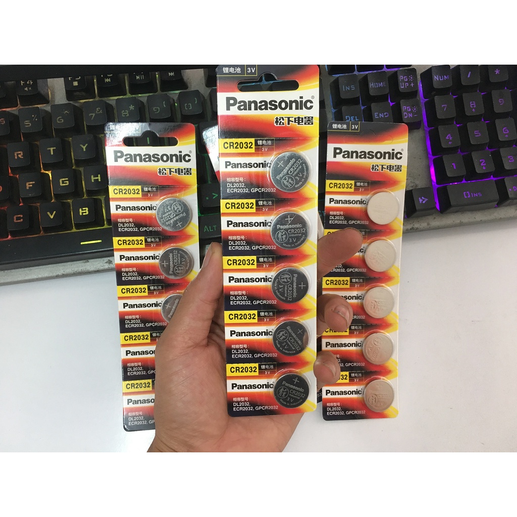 [Vỉ 5 Viên] Pin CR2032 Panasonic Pin 3V Lithium Made in Indonesia