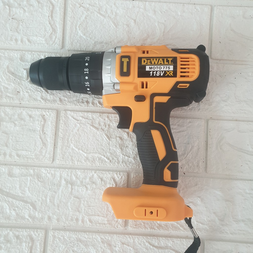 Thân Máy Khoan pin dewalt Động cơ 775 Mạnh Mẽ Đầu khoan 13mm Lõi đồng 100%