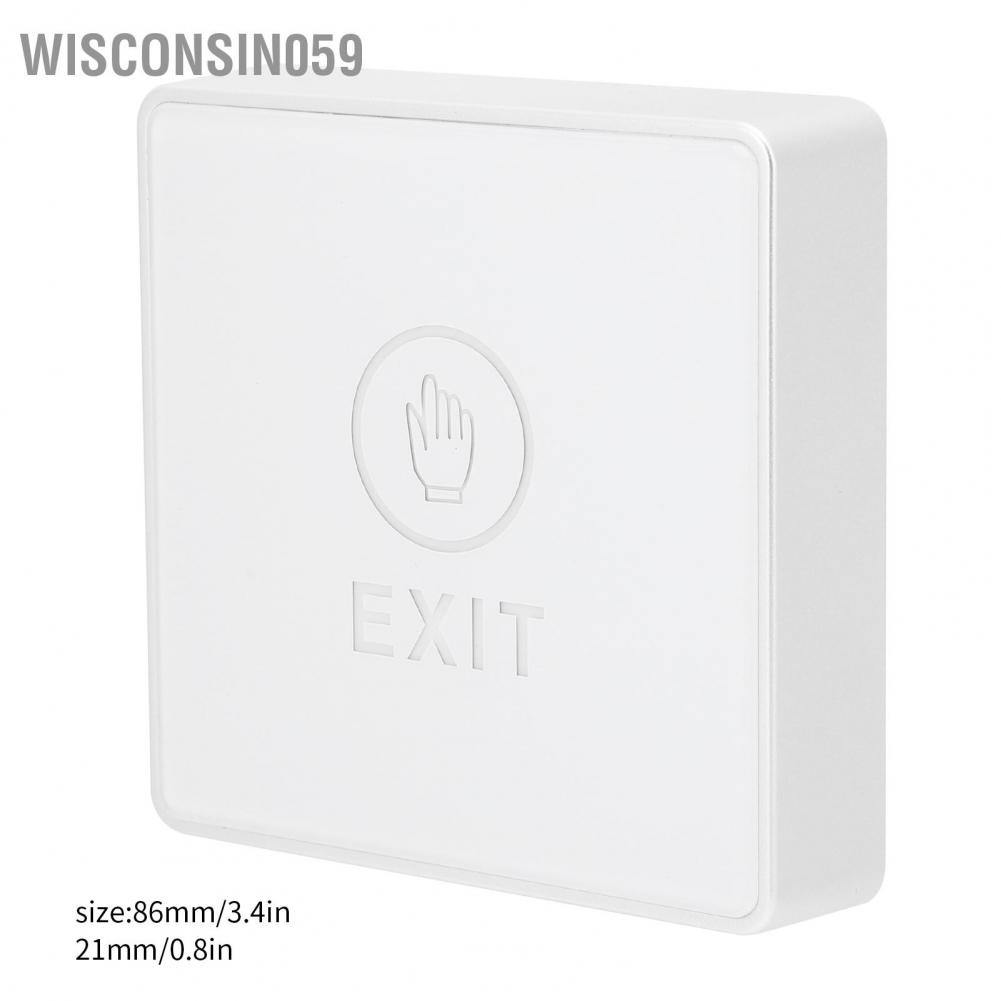 Wisconsin059 LED Display Access Control Door Exit Switch Touch Button Sensitive Reaction with Mounting Screws