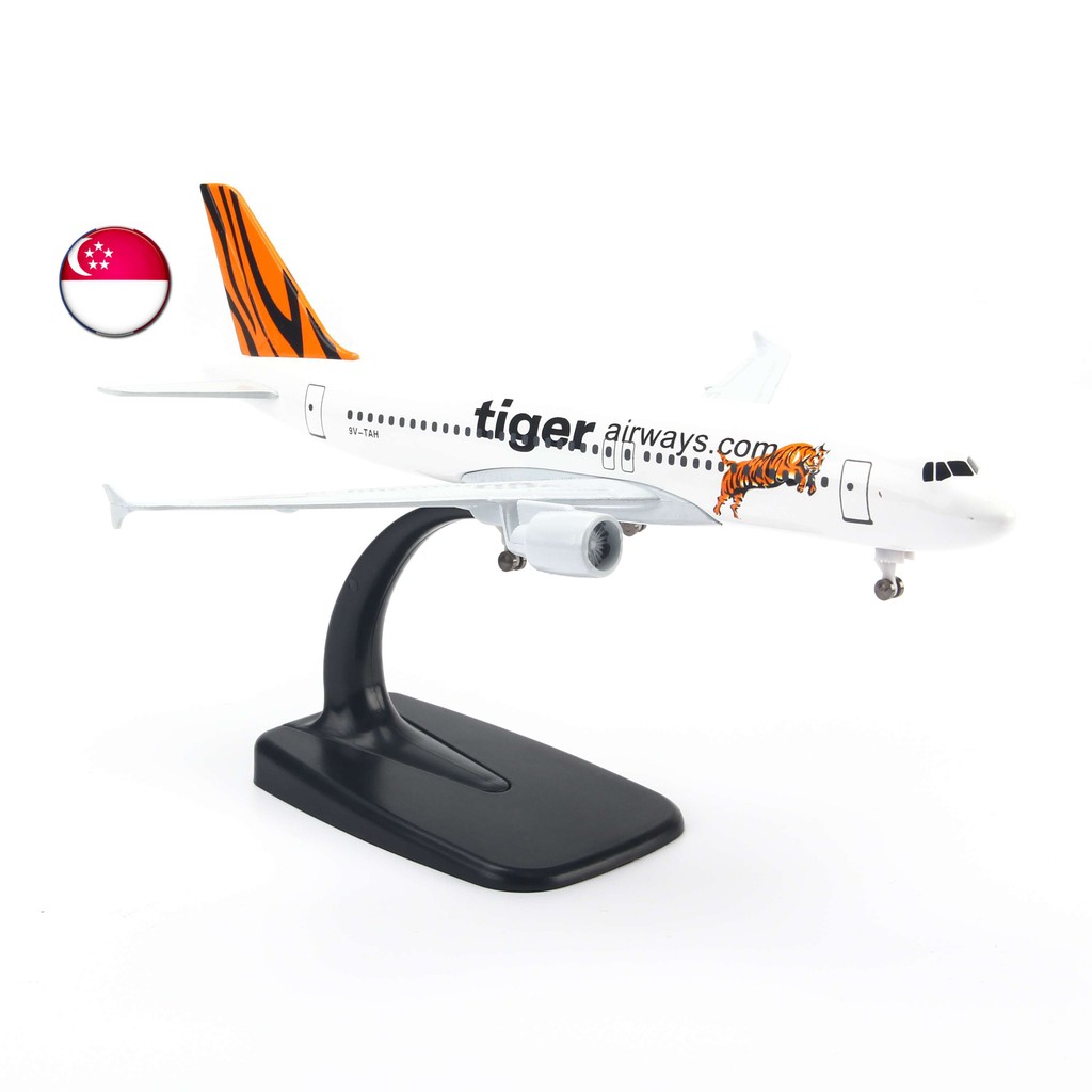 Mô hình máy bay Tiger Air Airbus A320 20cm Everfly