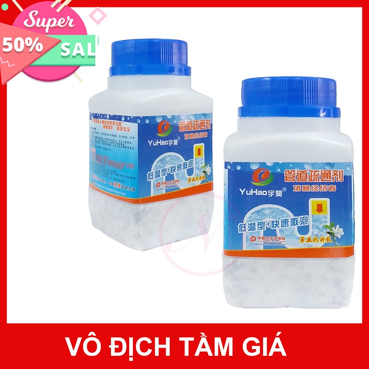 [Mã HCMST5 giảm 10K đơn 99K] Bột Thông Tắc Cống, Đường Ống, Bồn Cầu, Bồn Rửa Mặt