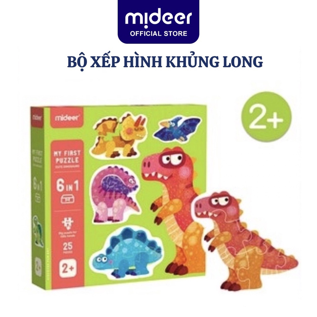 Đồ Chơi Ghép Hình Cho Bé Mideer My First Puzzle Dinosaurs