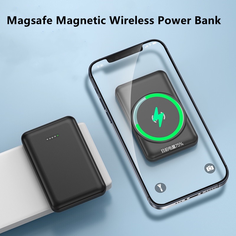 BJONE sạc dự phòng ko dây 5000mAh gắn lưng thích hợp