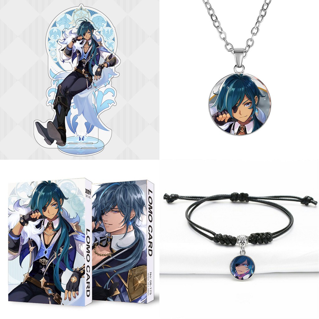 (ngẫu nhiên) COMBO 4 món nhân vật KAEYA game GENSHIN IMPACT standee lomo dây chuyền vòng tay anime chibi