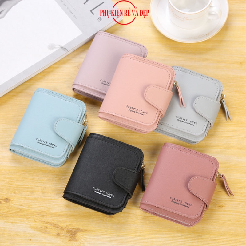 [3 MÀU] Ví Nữ Cầm Tay FOREVER YOUNG Kiểu Dáng Hàn Quốc Mini Nhỏ Gọn, Tiện Dụng