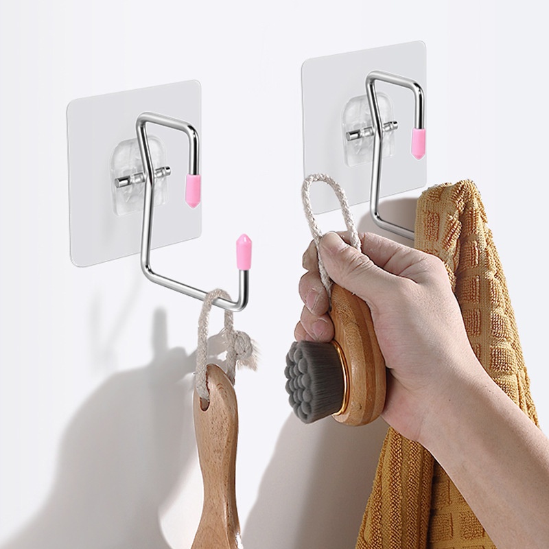 Móc inox dán tường chịu lực, treo đồ đa năng