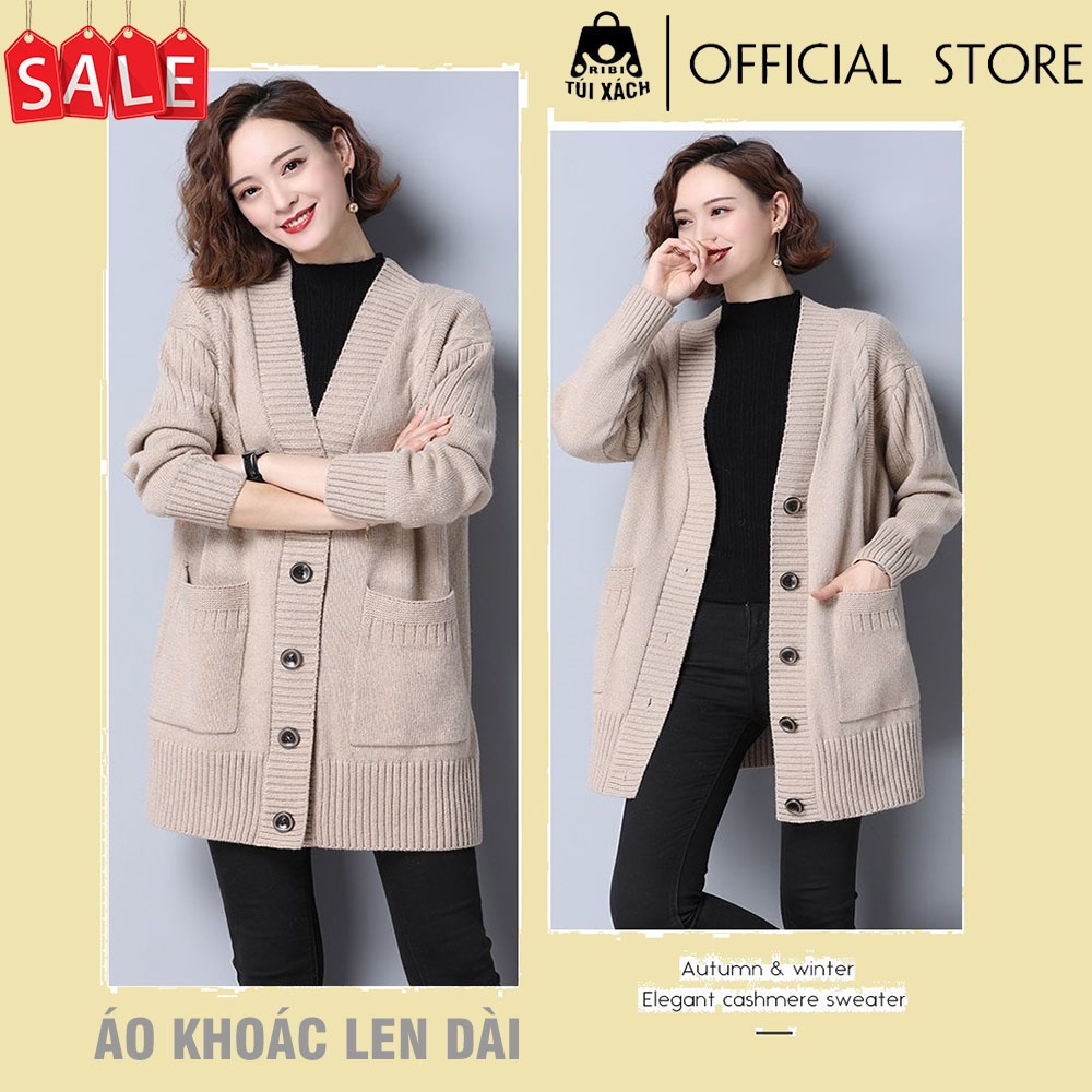 Áo Khoác Len Nữ Đẹp VM17 Áo Len Nữ Dài Thời Trang Hàn Quốc 5 Khuy Cài Cực Đẹp