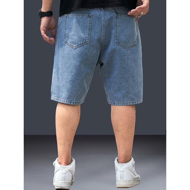 Quần Short Jean Nam  TH Store Cá Tính Phong Cách Ống Suông Lưng Nút