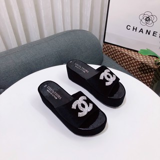 Dép đế xuồng nữ 6P quai ngang chất nhung cực êm