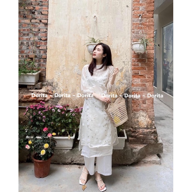 Áo dài Tết 2022 hoa nổi 3D, Áo dài cách tân hoa mai  Dorita Boutique | BigBuy360 - bigbuy360.vn