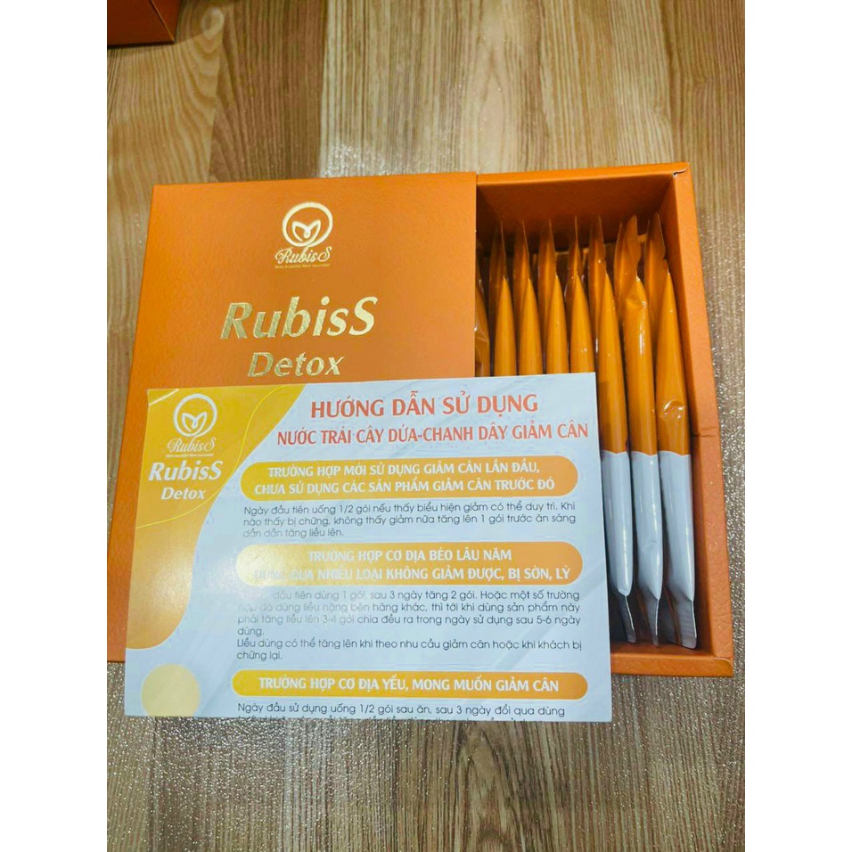 Nước trái cây Giảm cân rubiss detox - Hộp 12 gói