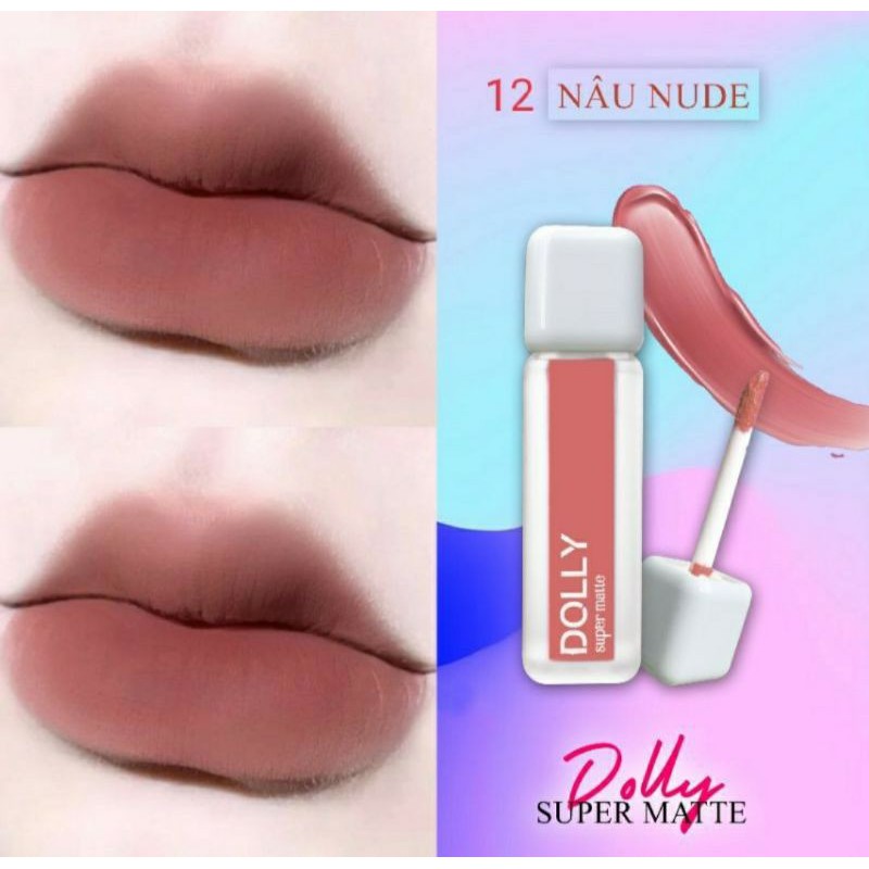 "NÂU NUDE 12" SON DOLLY SUPER MATTE HOT TREND 2021 | BigBuy360 - bigbuy360.vn