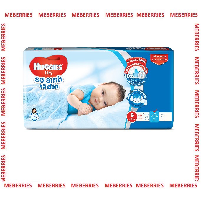 Tã dán sơ sinh Huggies Dry S56