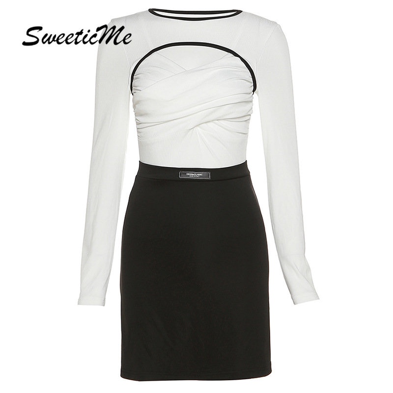 Set Áo Thun Ngắn Tay + Chân Váy Xòe Thời Trang Nữ 2022