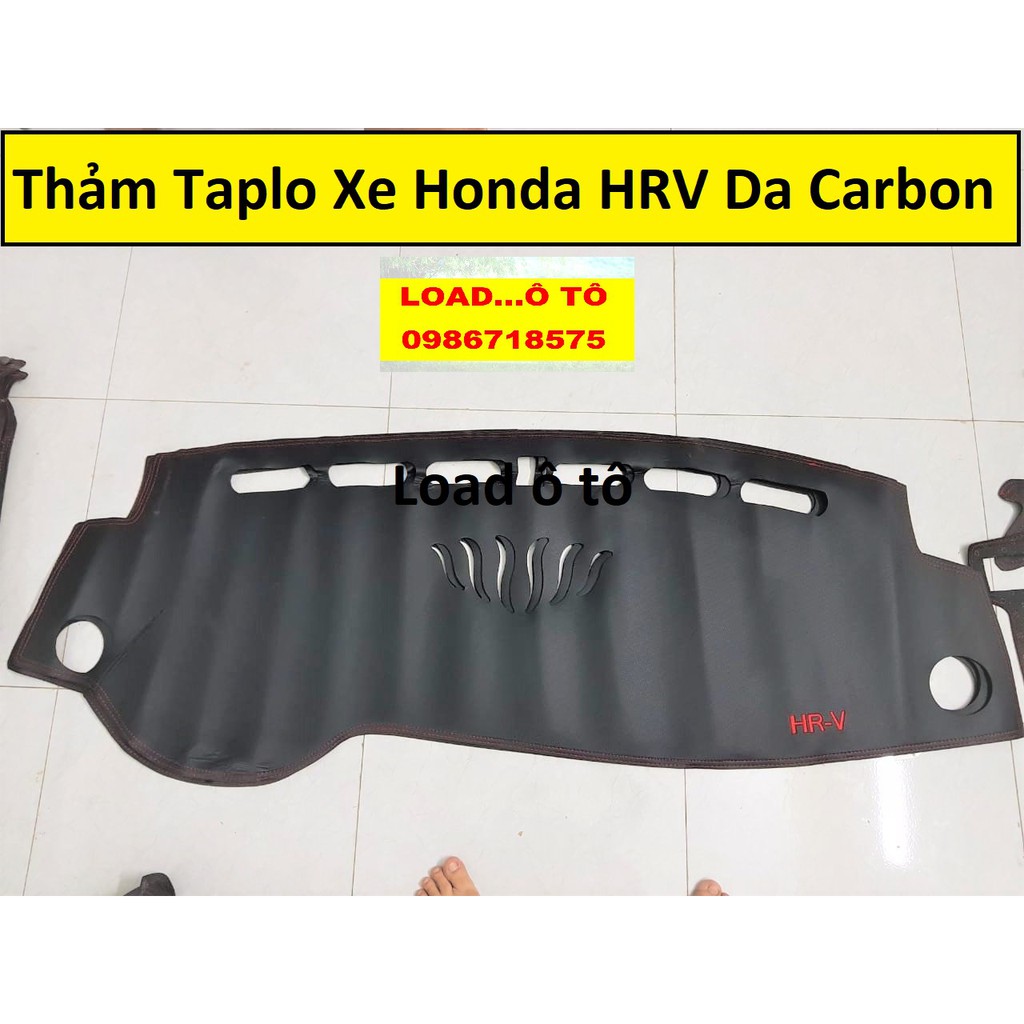 Thảm Chống Nắng Taplo Xe Honda HRV 2022-2018 Mẫu Da Carbon Và Nhung Lông Cừu