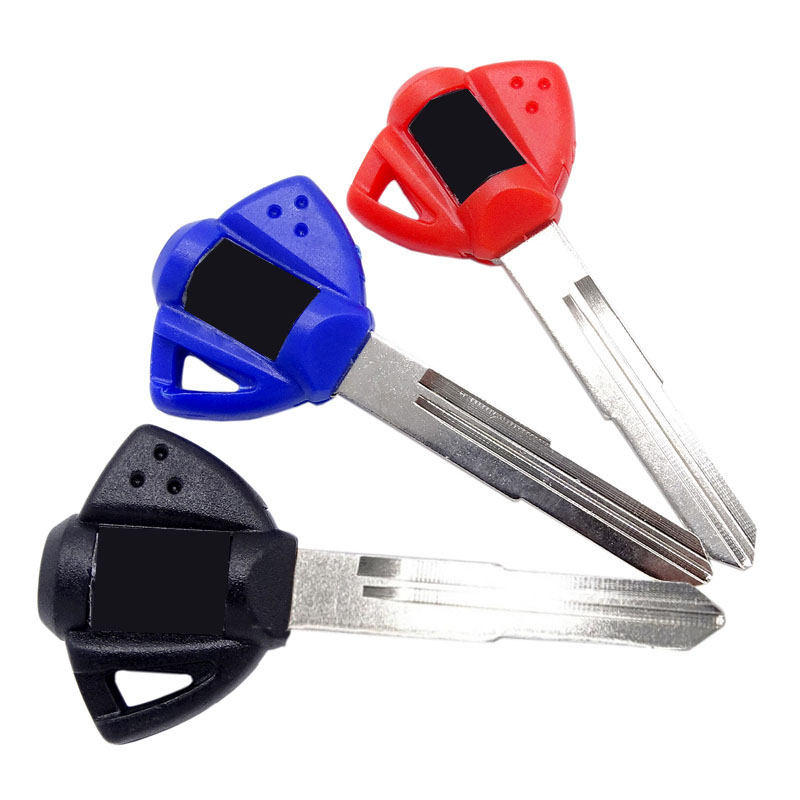 Xe Máy Trống Chìa Khóa Uncut Lưỡi Cho Suzuki GSXR600 750 1000 1300 SV650 1000 Chìa Khóa Xe Máy Trống Có Lưỡi Dao Đen / Đỏ / Xanh Dương