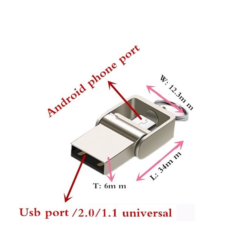 Usb 2.0 Otg 3 Trong 1 128gb Micro Usb 2.0 Cho Android