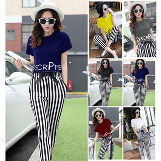 Bộ đồ thể thao nữ phối sọc TT01