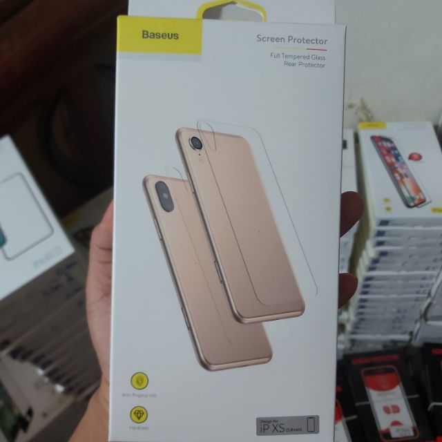 Dán kính cường lực mặt sau IPhone X/XS chính hãng baseus