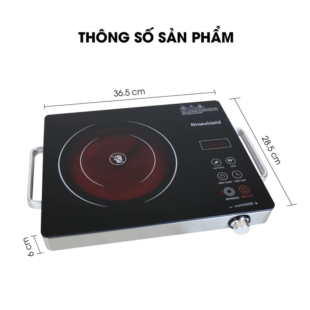 BẾP HỒNG NGOẠI CẢM ỨNG ĐIỆN TỬ NINE SHIELD KB-8601 CÔNG SUẤT 2200W