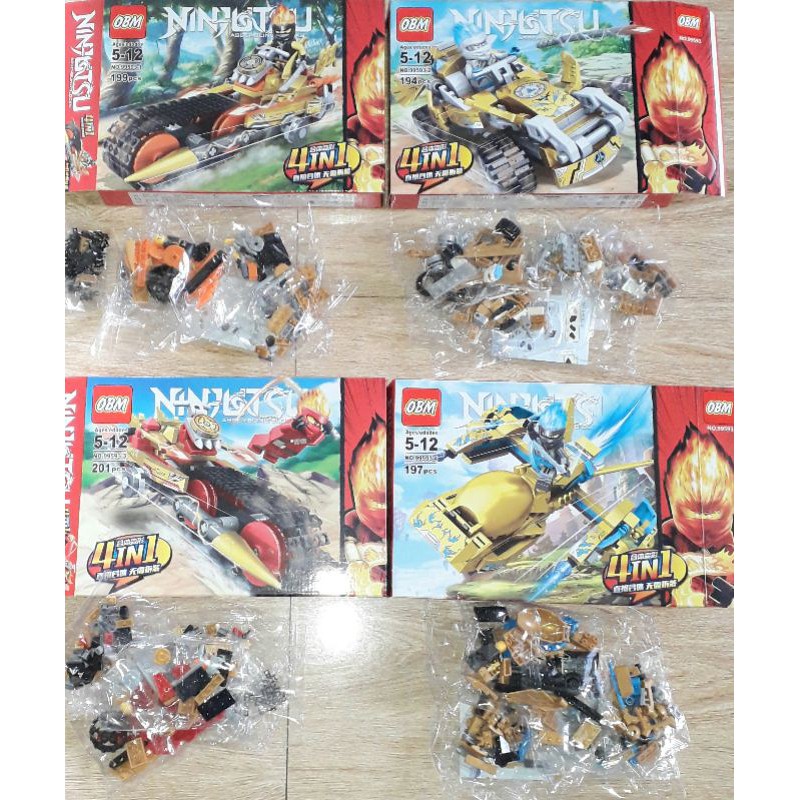 Lắp ráp 1 hộp LegoNinjutsu 99593 Siêu xe hoặc máy bay có 200 chi tiết bằng nhựa ABS rất đẹp