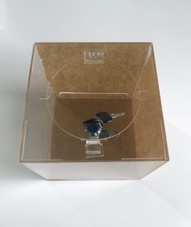 Thùng phiếu mica dày 2mm- KT: 25x25x25 (cm)