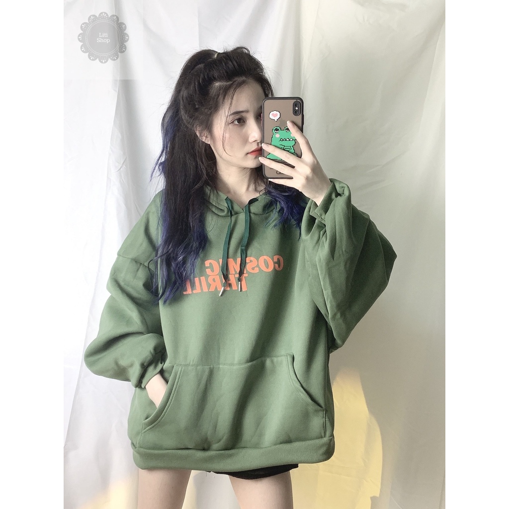 [CÓ BIGSIZE] Áo Hoodie Cosmic Nỉ Bông Ulzzang Dáng Rộng Cho Nữ - Liti shop