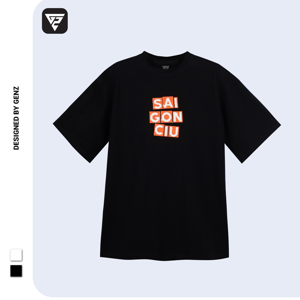 Áo thun tay lỡ GENZ phông unisex nam nữ cotton oversize form rộng Sài Gòn Ciu Về Quê | BigBuy360 - bigbuy360.vn