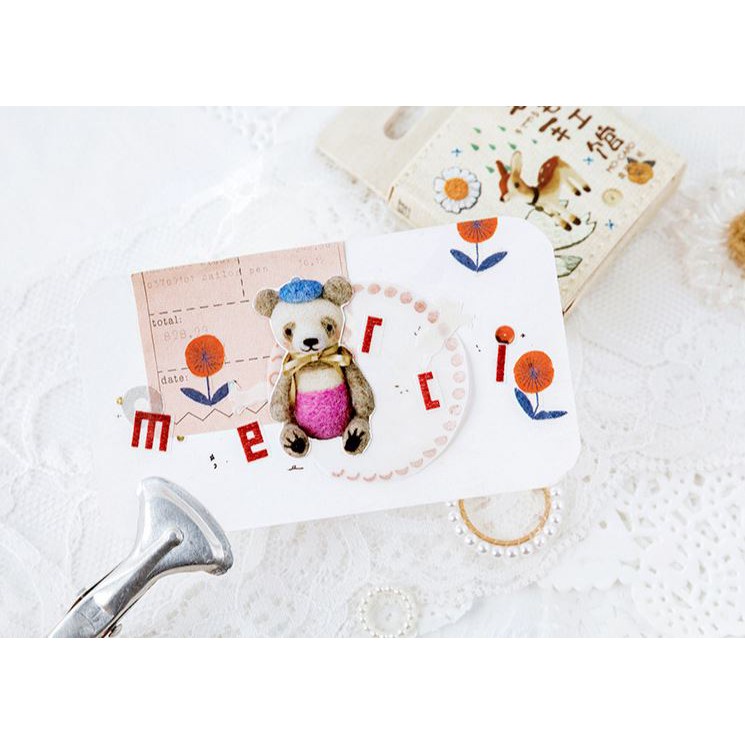 Bộ 46 Sticker Động Vật &amp; Cây Cối Mùa Đông Tuyết Rơi E62