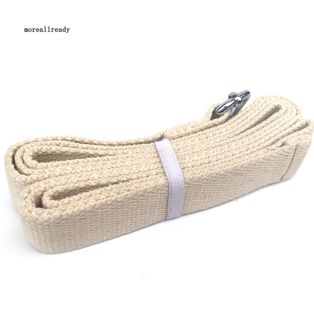 Dây Đai Co Giãn Bằng Cotton Trơn Có Khóa Cài Hỗ Trợ Luyện Tập Yoga / Gym