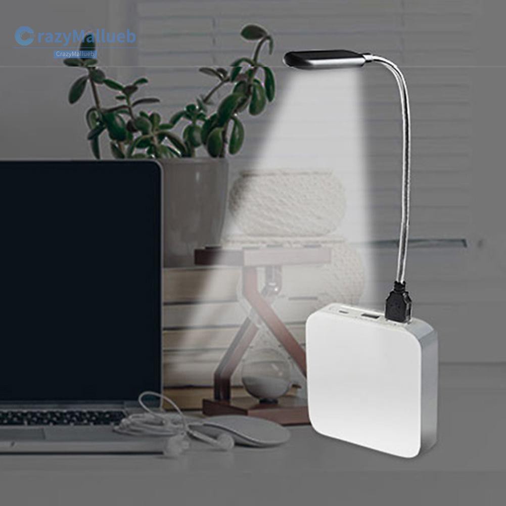 Crazymallueb❤Mini Flexible Desktop Lamp Reading Night Light USB Power Supply LED Book Lamp❤Lighting