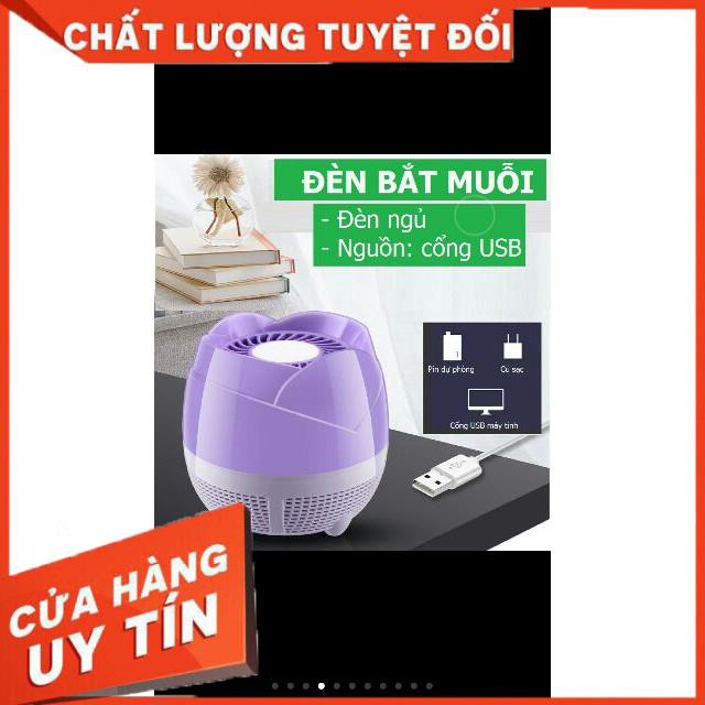 [XẢ KHO+FREE SHIP] Đèn Bắt Muỗi Cắm Cổng USB Hình Nụ Hoa Kiêm Đèn Ngủ NỤ HOA SEN