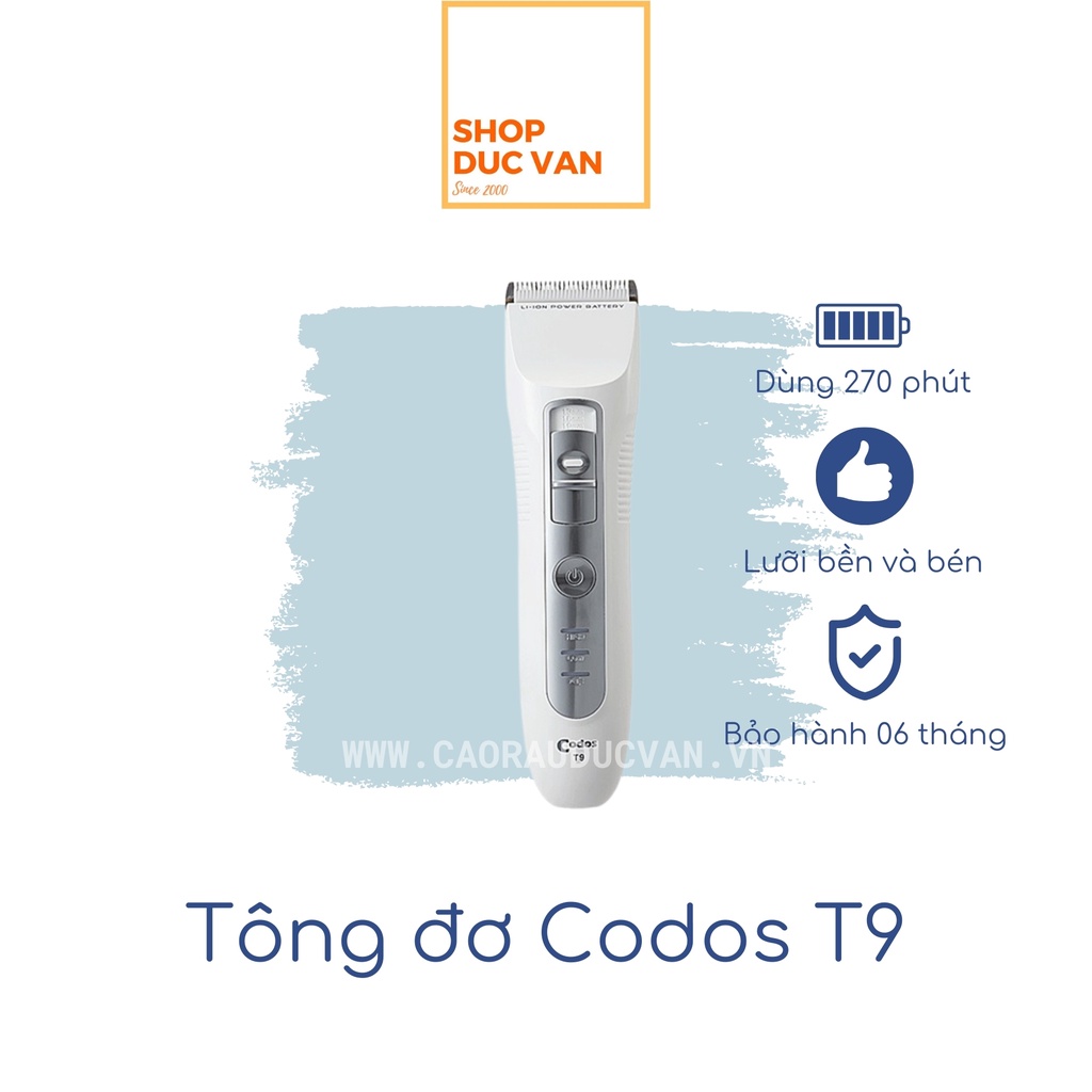 Tông đơ cắt tóc Codos T9 mẫu bản mới nhất năm nay